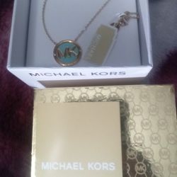 Original  M.k.. Designer Necklace  MK..Ko.r.s .  New With Tag!! In Original Box And With Authentic Booklet! Firm Price!!