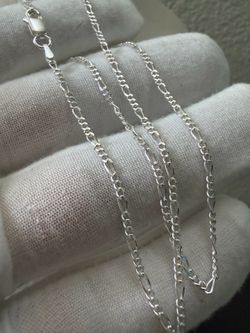 16 inch 2mm - 925 Sterling Silver Figaro Chain