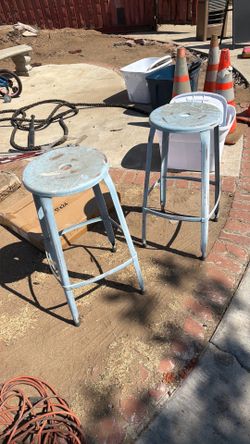 2 Metal Stools