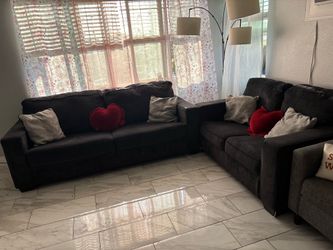 Grey couches