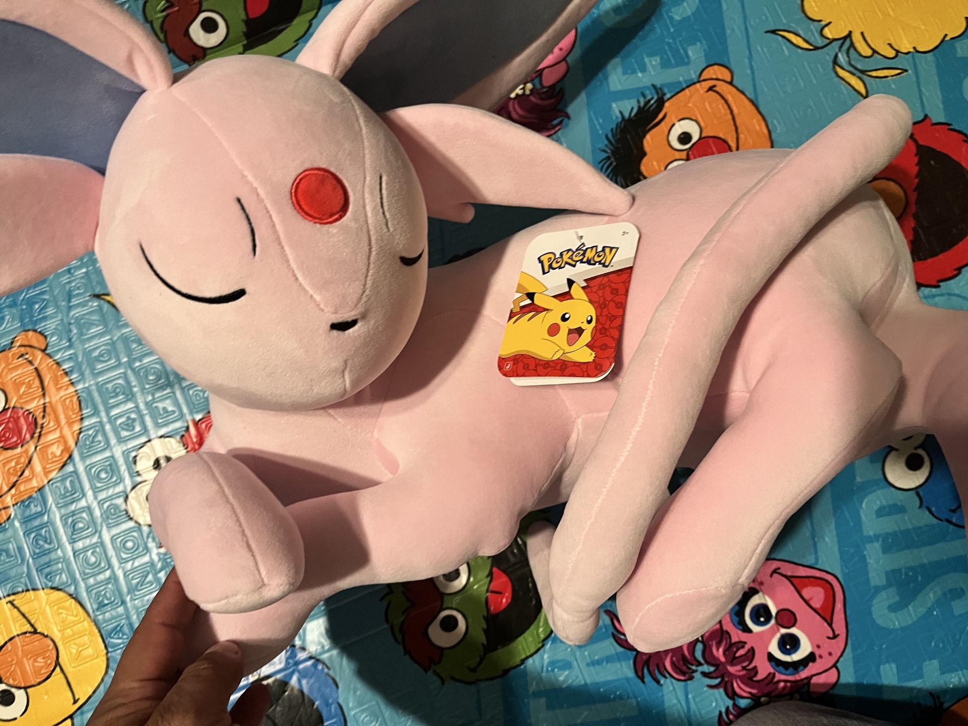 Pokemon Espeon Sleeping Plush - 18-inch Premium Plush in Sleeping Pose