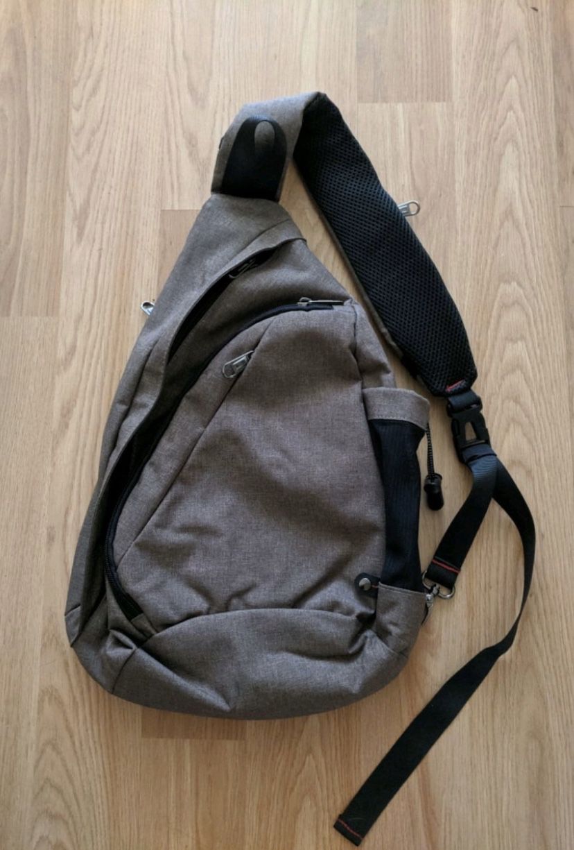 Brown Sling Backpack