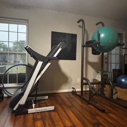 Treadmill and Vertical knee riser