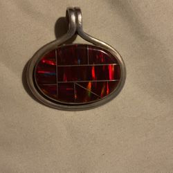 Fire Opal Red Pendant 
