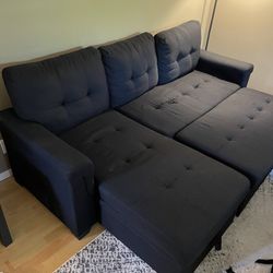 84” Modular Sofa Couch with Pull-Out Sleeper and Storage