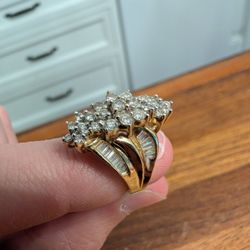 Real Diamond Ring 14k Gold Vintage