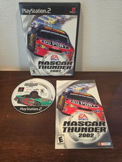 NASCAR Thunder 2002 (Sony PlayStation 2, 2001)  With Manual CIB Video Game