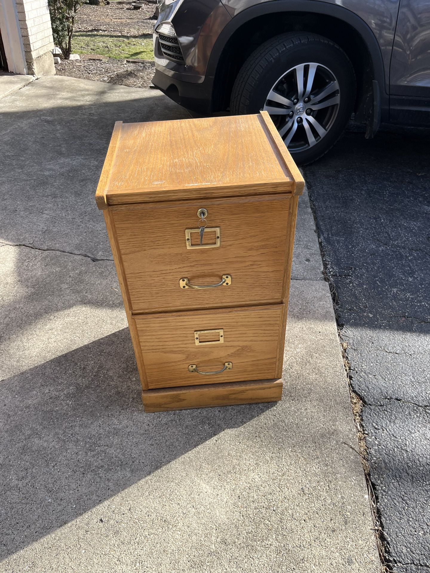 Sold Wood File Cabinet 