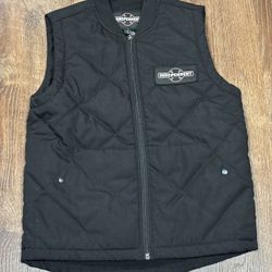 Independent Trucks black quilted vest size small 