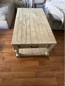 Rustic white coffee center table