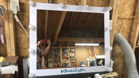 Lighted Mirror With Custom Name