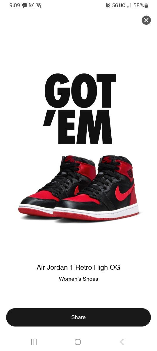 Jordan 1 Size 11.5W / 10M