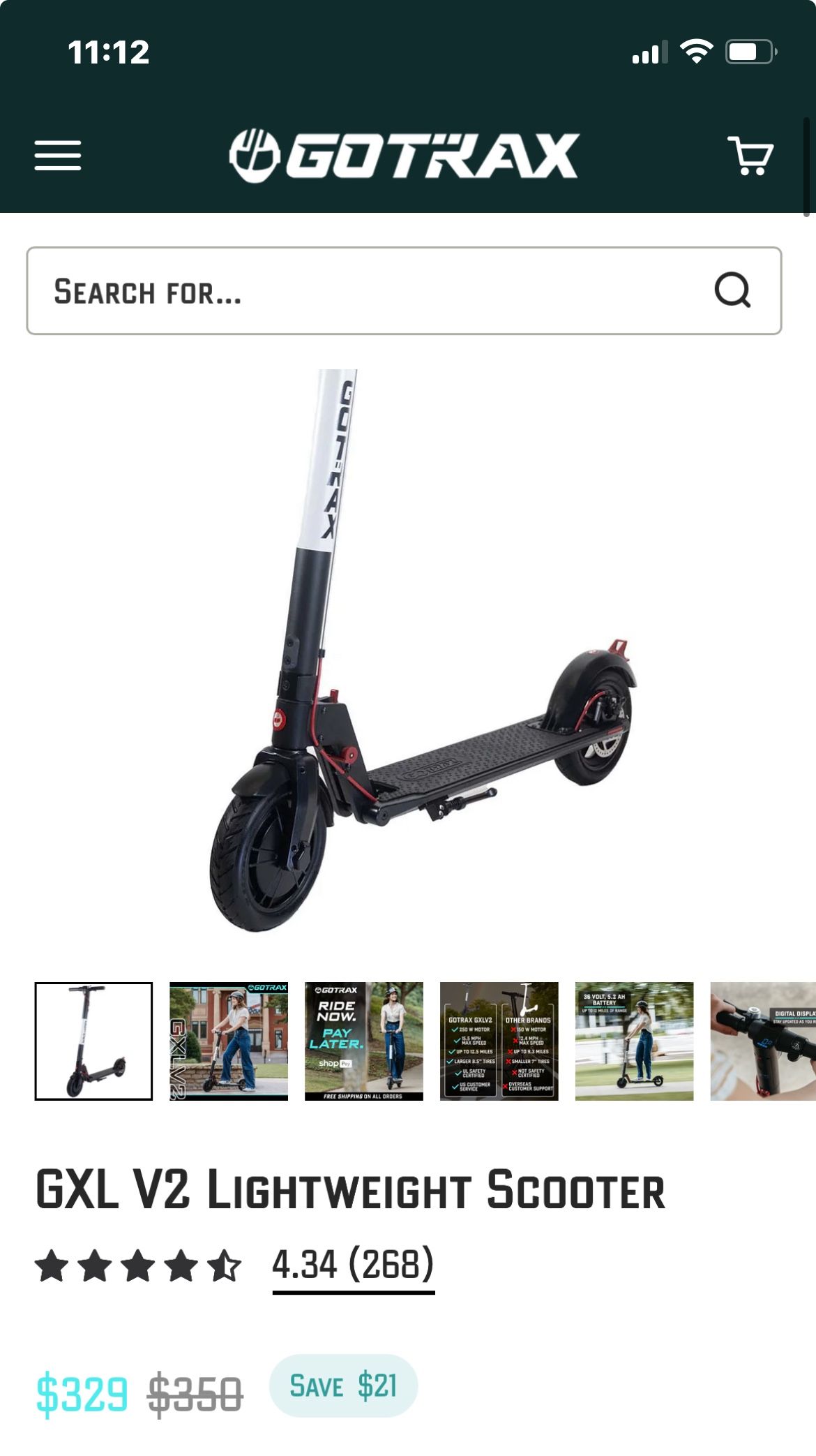 Gotrax GXL V2 Electric Scooter 