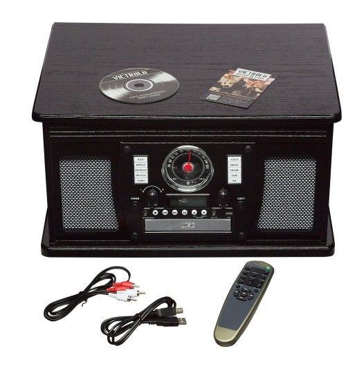 7in1 Victrola Record Player Bluetooth Radio CD Player With Remote