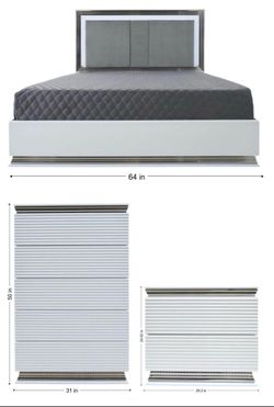 El Dorado Furniture Queen Bedroom Set – Bed Frame, Dresser & Nightstand