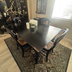Table and chairs set.