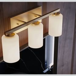 3 Light Gold Bathroom Light Fixtures