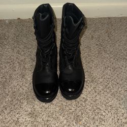 Steel Toe Black Boots 