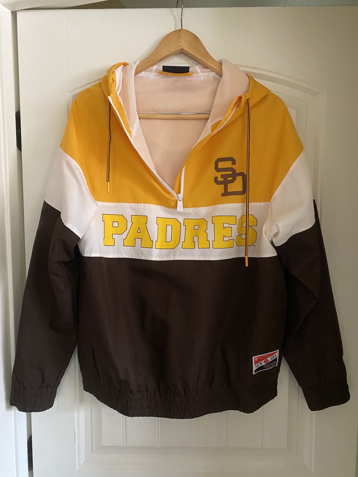 Padres Windbreaker Jacket Hoodie New Era Brown/Gold