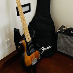 Fender Bass Guitar and Amp