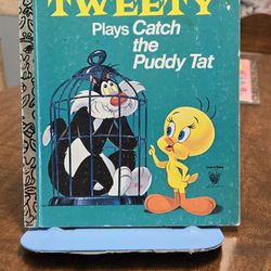 Tweety Plays Catch the Puddy Tat A Little Golden Book Vtg. 1980