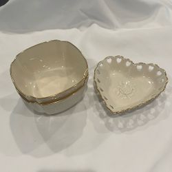 Lenox Bowls And Trinket Tray