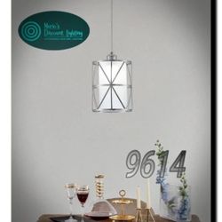 KLOSM Modern Mini Pendant Light in Brushed Nickel Finish with Frosted Glass...