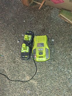 Ryobi fast charger and batterys