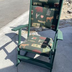 Folding Wooden Rocking Chair Wildlife Hunting