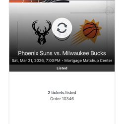 SUNS TICKETS **ALL INCLUSIVE CLUB ACCESS- Suns VS Milwaukee - 2ND ROW SEATS!