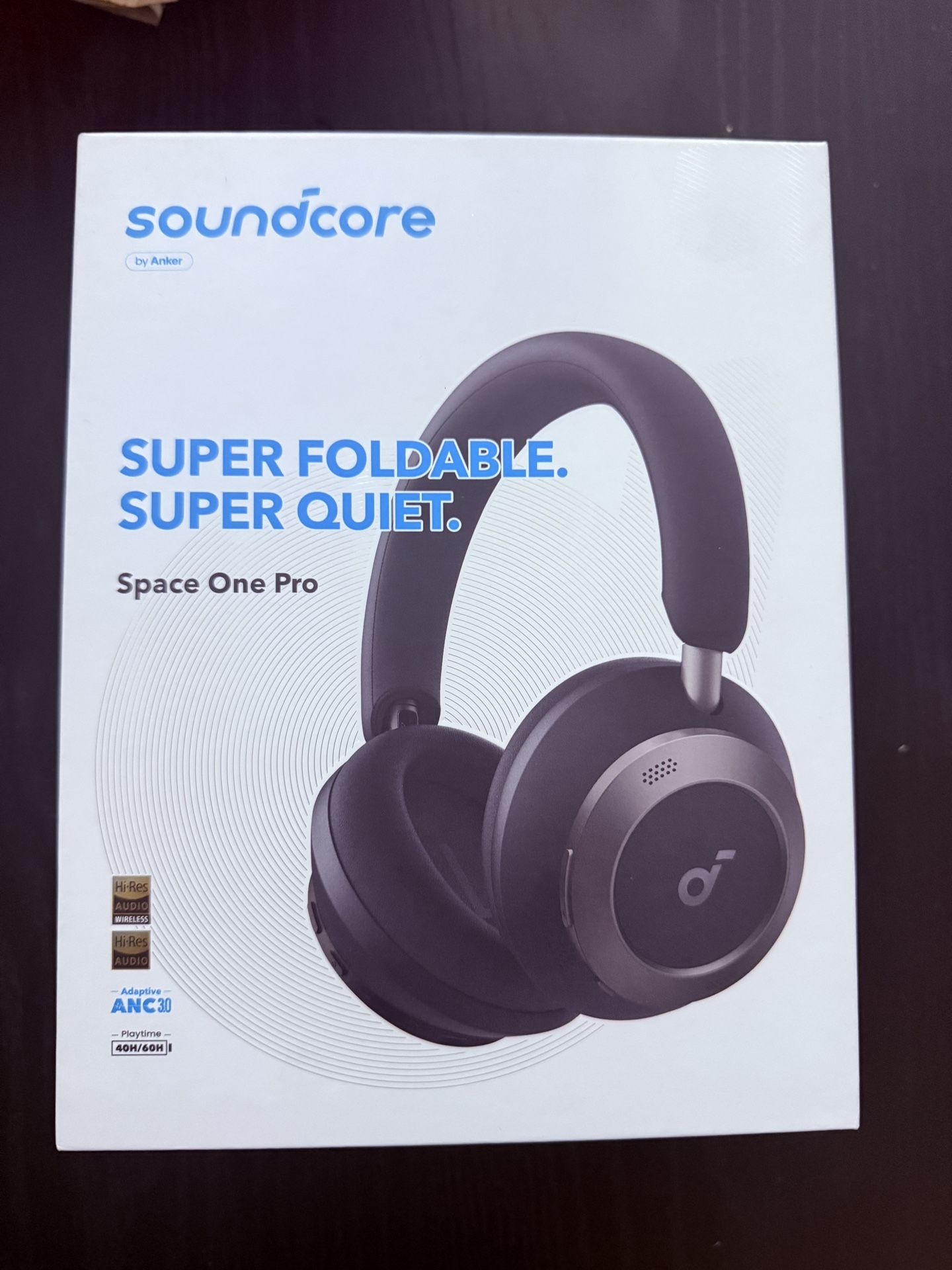 Soundcore Space One Pro Over Ear Headphones Foldable Adaptive ANC 60HPlay Hi-Res