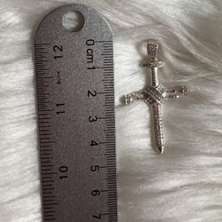 Nail Cross Pendant 925 Silver
