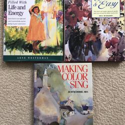 3 Watercolor Tutorial Painting Books