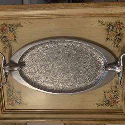 Wilton Bruce Fox Silver Longhorn Steer Platter Plate Vintage 