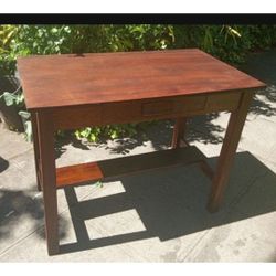 Antique Oak Table Desk 