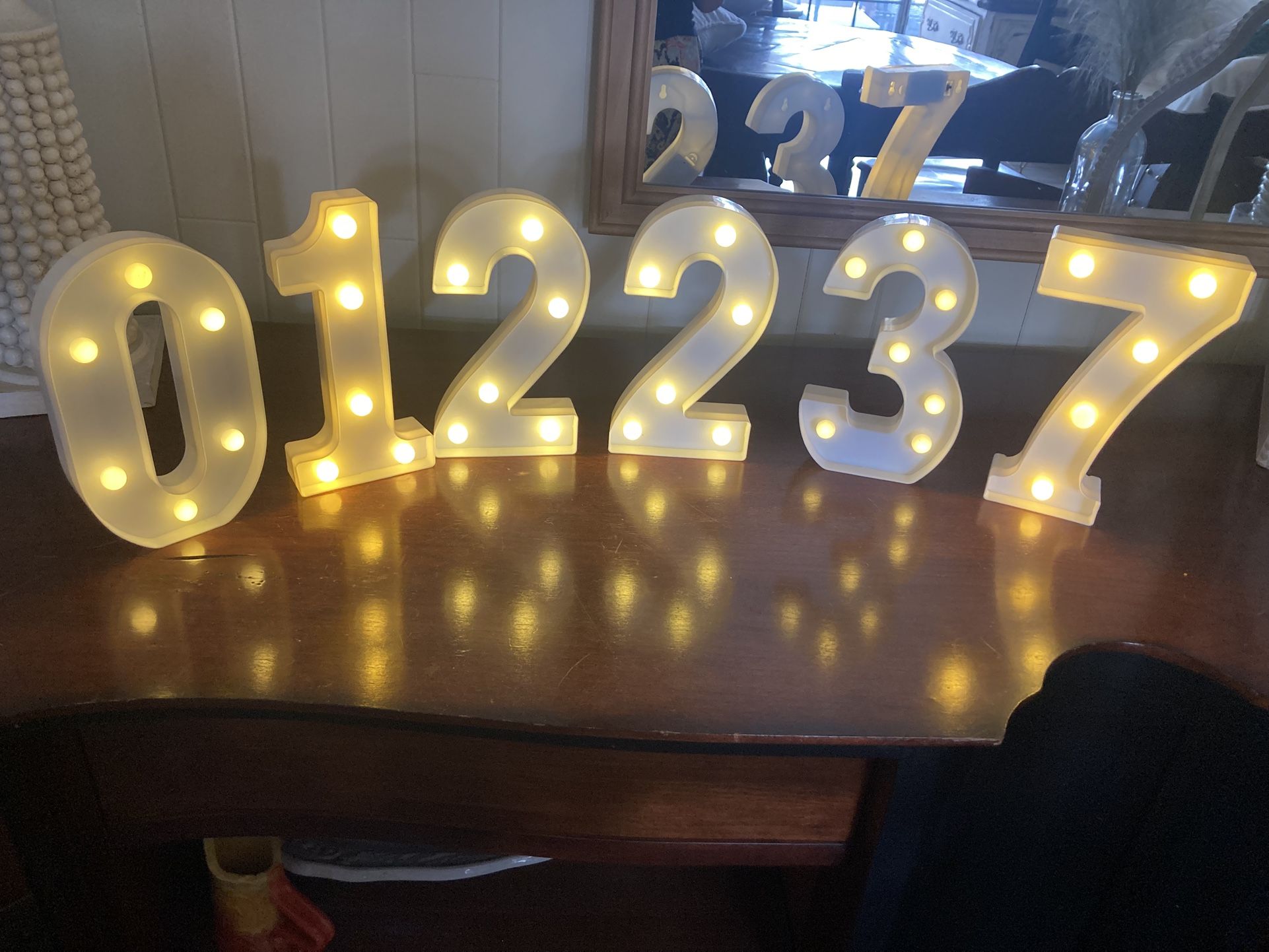 Battery Operated Light-Up Numbers -Ahwatukee