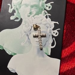 14k Cross Diamond Pendant 