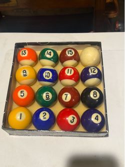 Mini billiard balls for pool