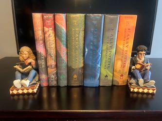 Vintage Harry Potter Hardback complete book set 1-7 Original covers with Boom Ends.