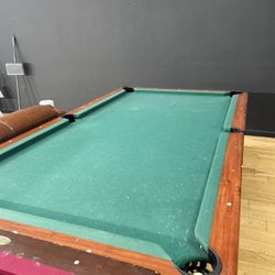 Wooden Green Pool Table