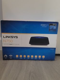 This is a Linksys N750 Dual Band Smart Wi-Fi Router, model number EA3500.