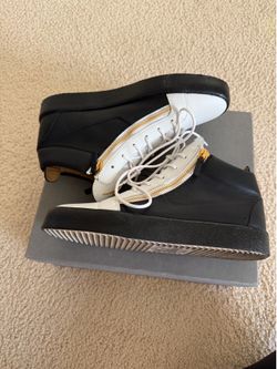 Giuseppe Zanotti Black and White High-Top Sneakers