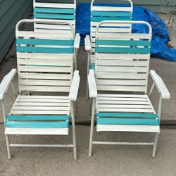 Vintage vinyl lawn chairs