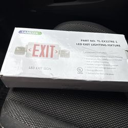 Exit Sign With Emergency Light (one ) As Is *