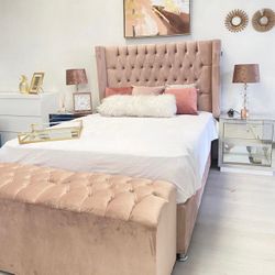 Tufted Headboard Bed Frame‼️  In Stock‼️ Same Day Delivery