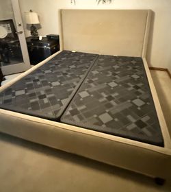 King Size Bed ~ Crate & Barrel ~ Velvet