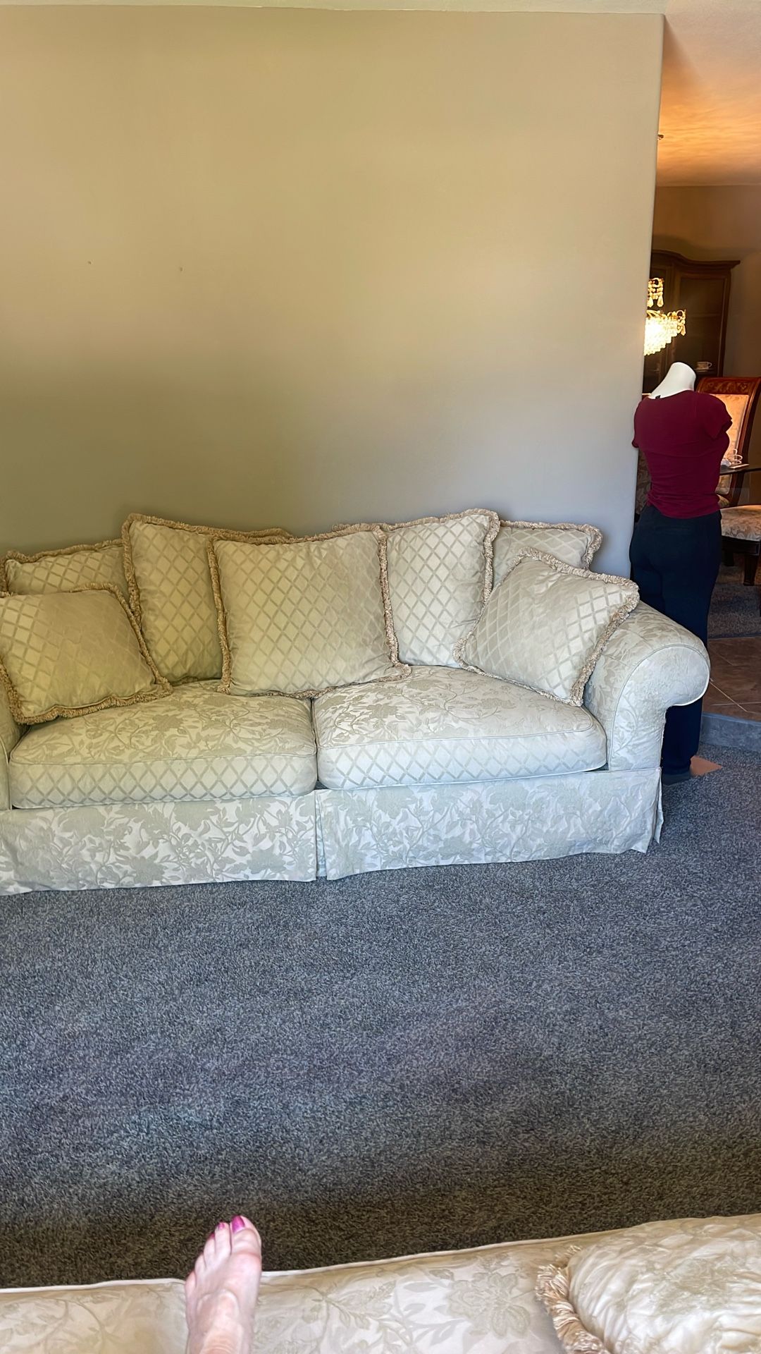 Beautiful Cream Set Of 2 Couches.