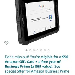 Brand New Tablet Android With Barcode Scanner