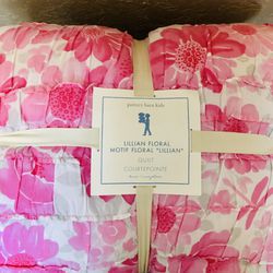 Pottery Barn Comforter & Sham Set Twin -Lillian Floral Series -NEW