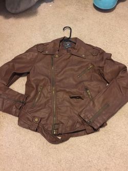 Forever 21 brown leather jacket